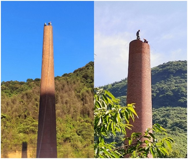 煙囪拆除-廢棄煙囪是如何人工拆除的